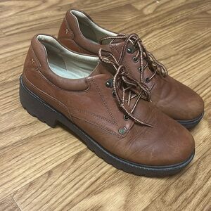 Alegria Cheryl Che-647 Cognac Leather Lace Booties. SZ EU 40